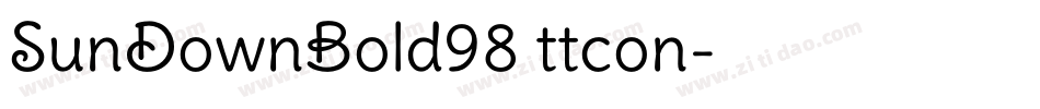 SunDownBold98 ttcon字体转换